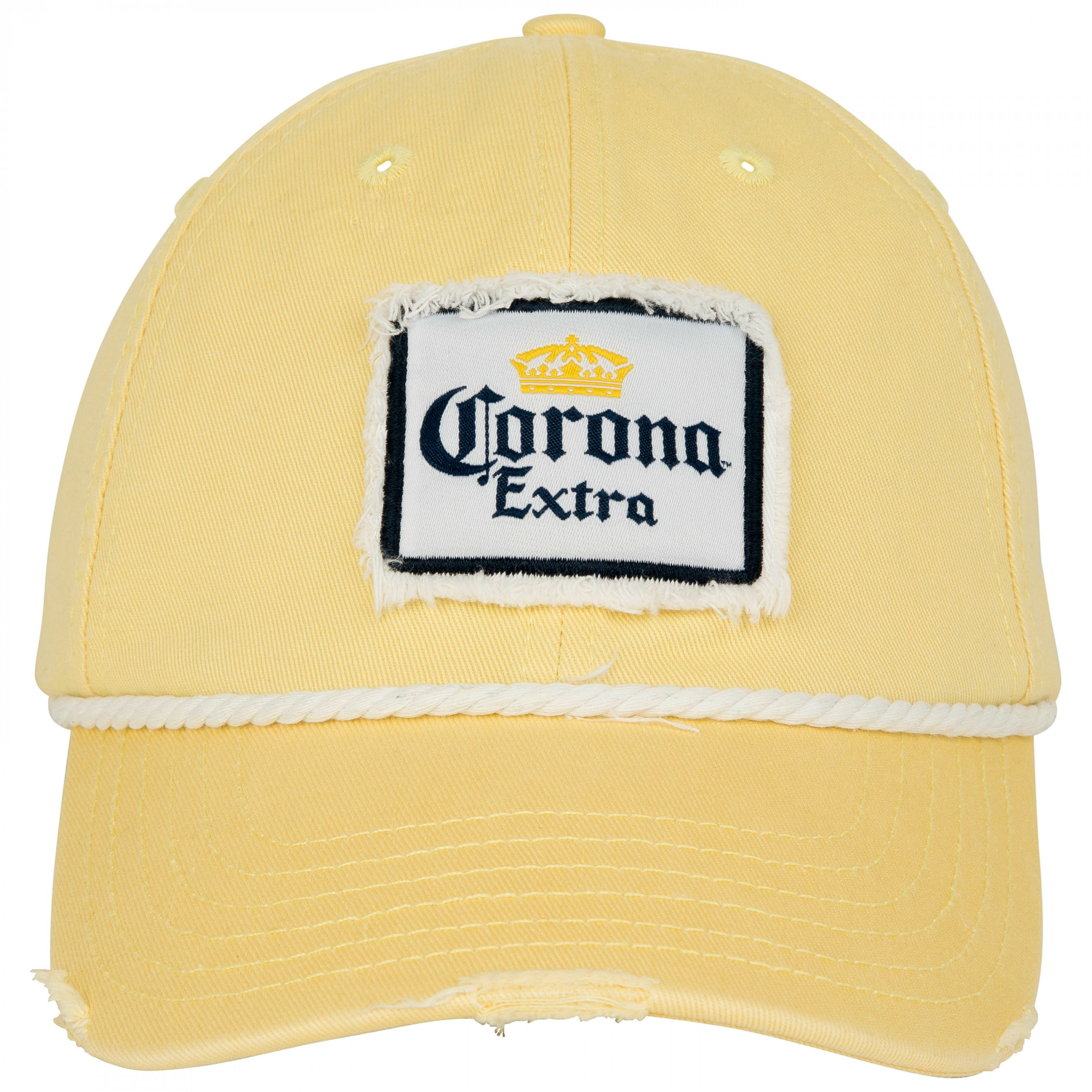 Corona Extra Crown White Adjustable Strapback Rope Hat